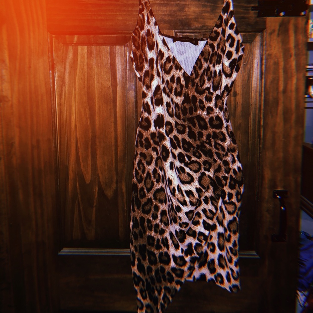 Leopard bodycon mini dress